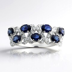 Anello in oro con Zaffiro Ceylon Blu (CIRARI)