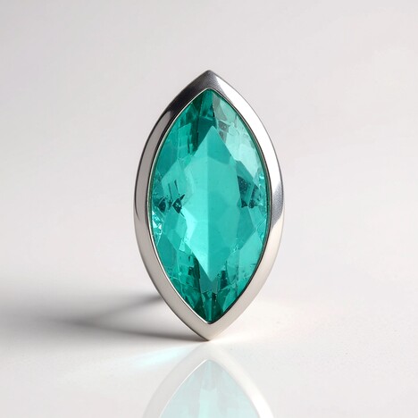 Ciondolo in argento con Quarzo color paraiba (MONOSONO COLLECTION)