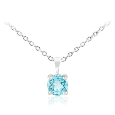 Collier en argent et Apatite bleue