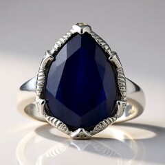 Anello in argento con Cianite del Nepal (Annette classic)