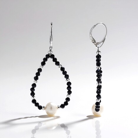 Orecchini in argento con Perla d'Acqua Dolce Bianca
