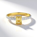 Anello in argento con Berillo Giallo