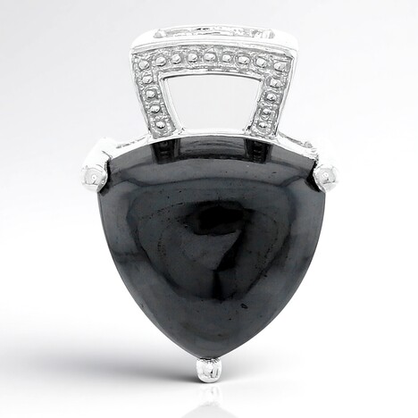 Ciondolo in argento con Ematite Nera
