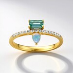 Anello in oro con Smeraldo Zambia AAA (CIRARI)