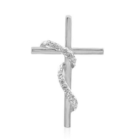 Colgante en plata con Topacio blanco