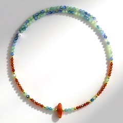 Collana rigida in acciaio con Corniola