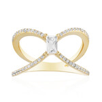 Zilveren ring met een witte topaas