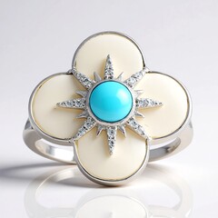 Anello in argento con Madreperla (Faszination Türkis)