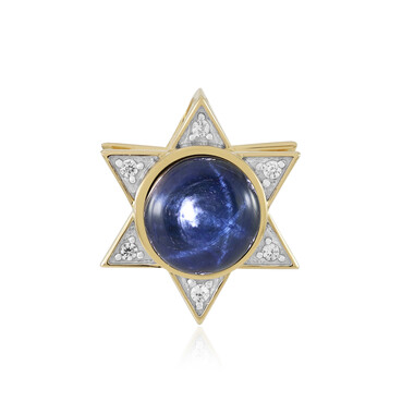 Blauer Stern-Saphir-Silberanhänger (de Melo Essence)