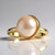 Anello in argento con Perla d'Acqua Dolce Arancione (TPC)