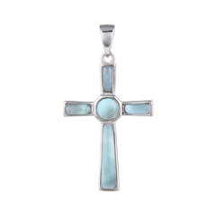 Colgante en plata con Larimar