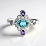 Anello in argento con Zircone Ratanakiri (Adela Silber)