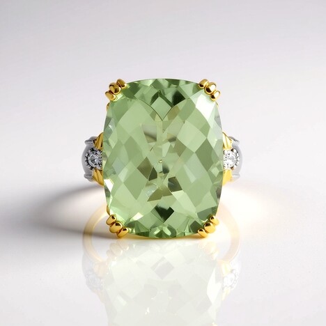 Anello in argento con Ametista Verde (Gems en Vogue)