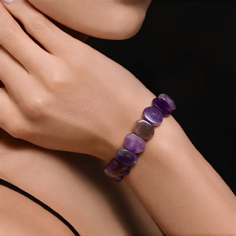 Armband met Zambia-amethisten