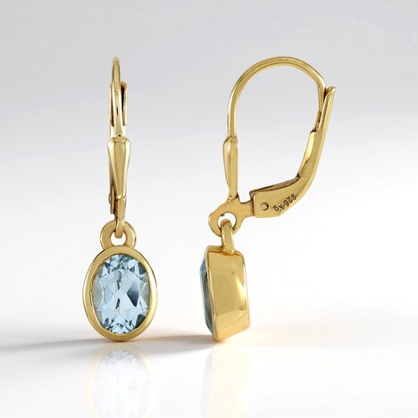 Orecchini in argento con Topazio Blu Cielo