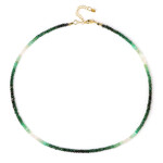 Brasilianischer Smaragd-Silberhalskette