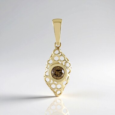 Colgante en oro con Diamante champán I2 (Ornaments by de Melo)