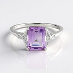 Anello in argento con Ametista Rose de France