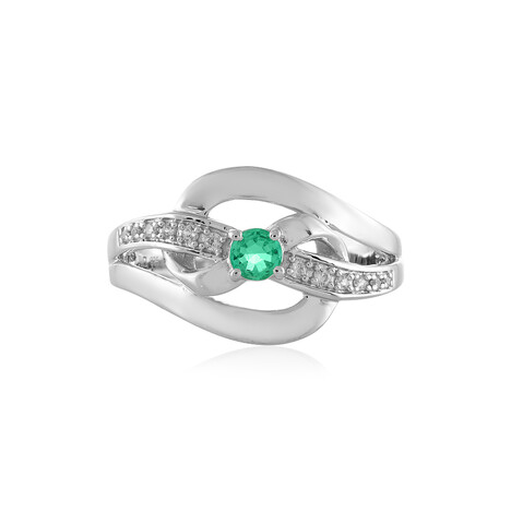 Anillo en plata con Esmeralda de Colombia