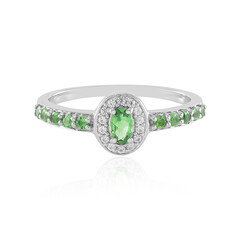 Bague en argent et Tsavorite de Tanzanie