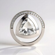 Pendentif en argent et Topaze blanche (MONOSONO COLLECTION)