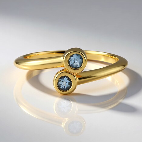 Anello in argento con Acquamarina Santa Maria