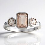 Anello in argento con Morganite Brasiliana
