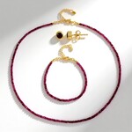Parure en argent et Rubis
