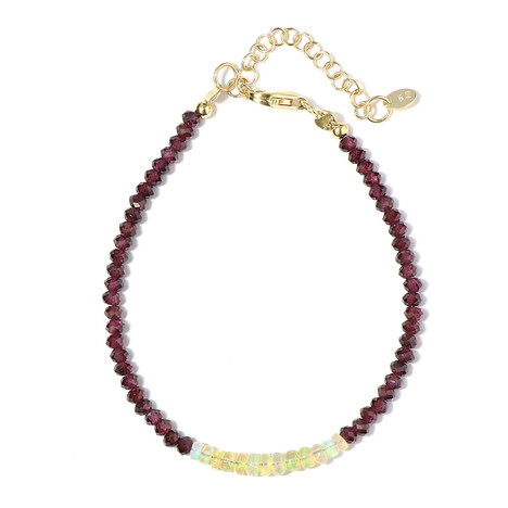 Bracciale in argento con Granato Magenta
