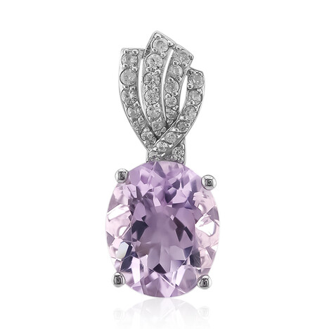 Lavendel-Amethyst-Silberanhänger
