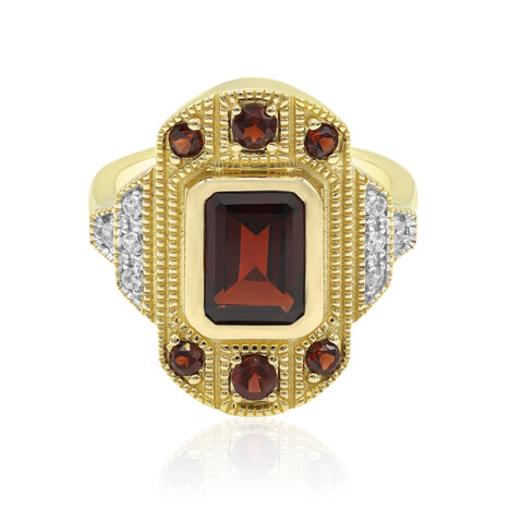 Mosambik-Granat-Silberring