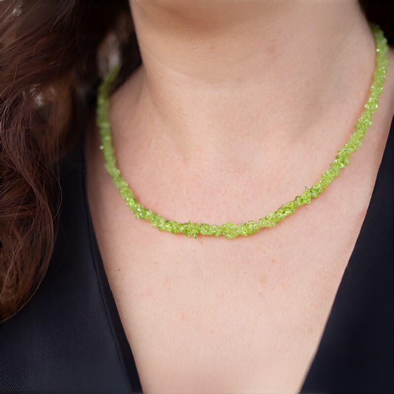 Collana in argento con Peridoto