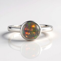Anello in argento con Opale Mezezo