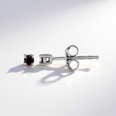 Orecchini in argento con Diamante Porpora I2