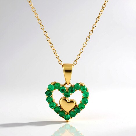 Collana in argento con Smeraldo Brasiliano