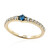 Blauer SI2 Brillant-Goldring