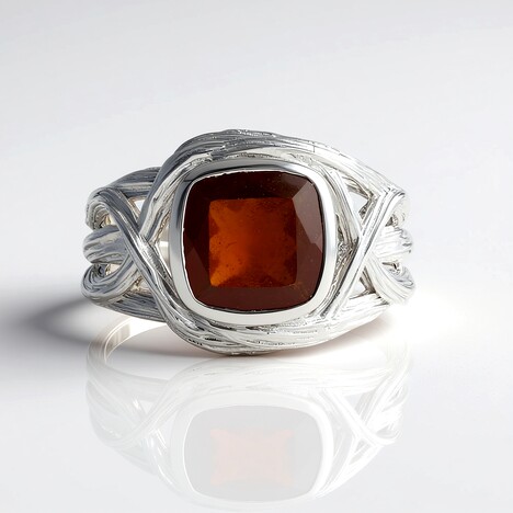 Anello in argento con Granato Essonite (de Melo Essence)