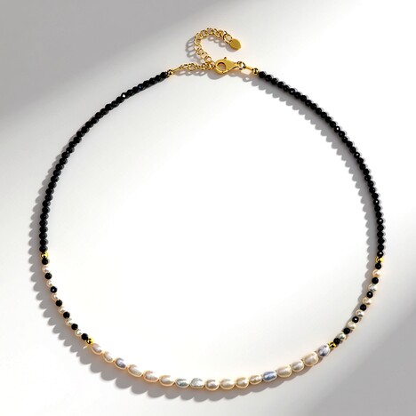 Collana in argento con Spinello Nero