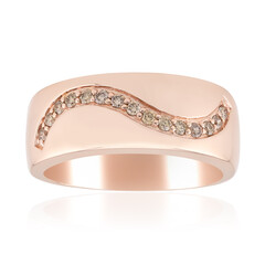 Zilveren ring met I1 Argyle-Rose de France diamanten