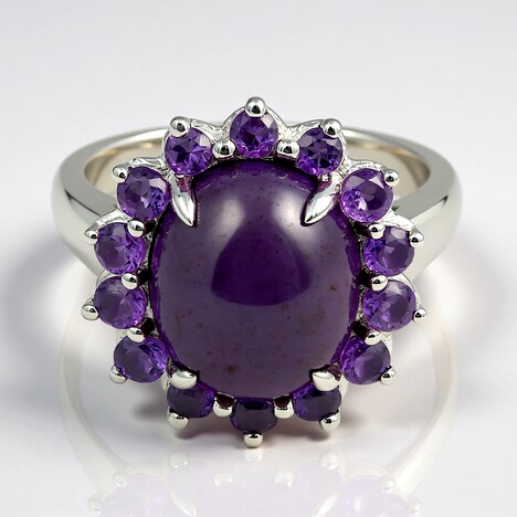 Anello in argento con Giada della Turchia