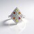 Anello in argento con Zaffiro Fancy