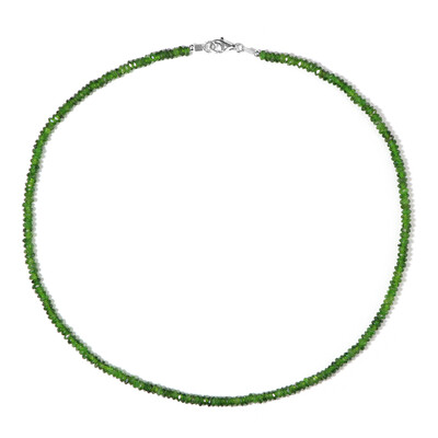 Collana in argento con Diopside Russo