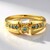 Anello placcato in oro con Diamante Fancy