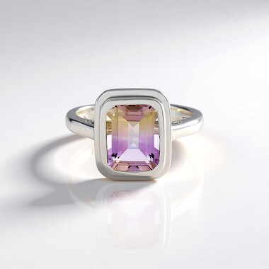 Anello in argento con Ametrina (MONOSONO COLLECTION)