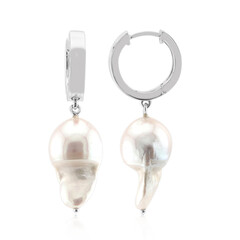 Zilveren oorbellen met Witte zoetwater kweekparels (TPC)