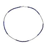 Edelstein-Silberhalskette