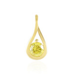 I2 Yellow Diamond Silver Pendant