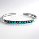 Bracciale in argento con Turchese Kingman Mohave Blu (Jones Lee)