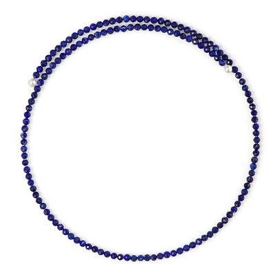 Collana rigida in acciaio con Lapislazzuli (Riya)
