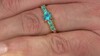 Anillo en plata con Apatita azul neón